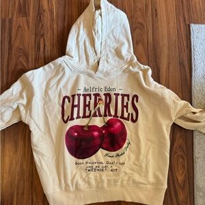 Aelfric Eden Beige Hoodie Cherry
